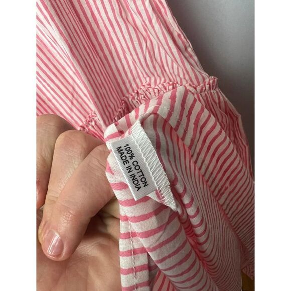 Grace Holiday Pink and White Stripe Tiered Dress NWT Sz. XS - Picture 6 of 6